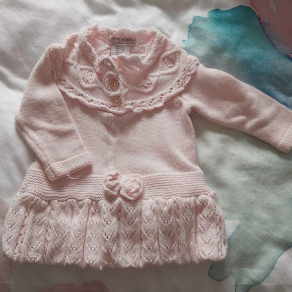 Catherine Malandrino Other - 3/$20 pastel pink knit baby dress, size 0-3 months